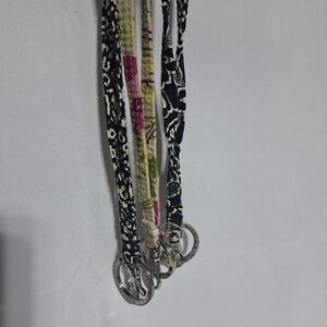 Vera Bradley Lot Of 3‎ Lanyards Black & White And Multicolor USED